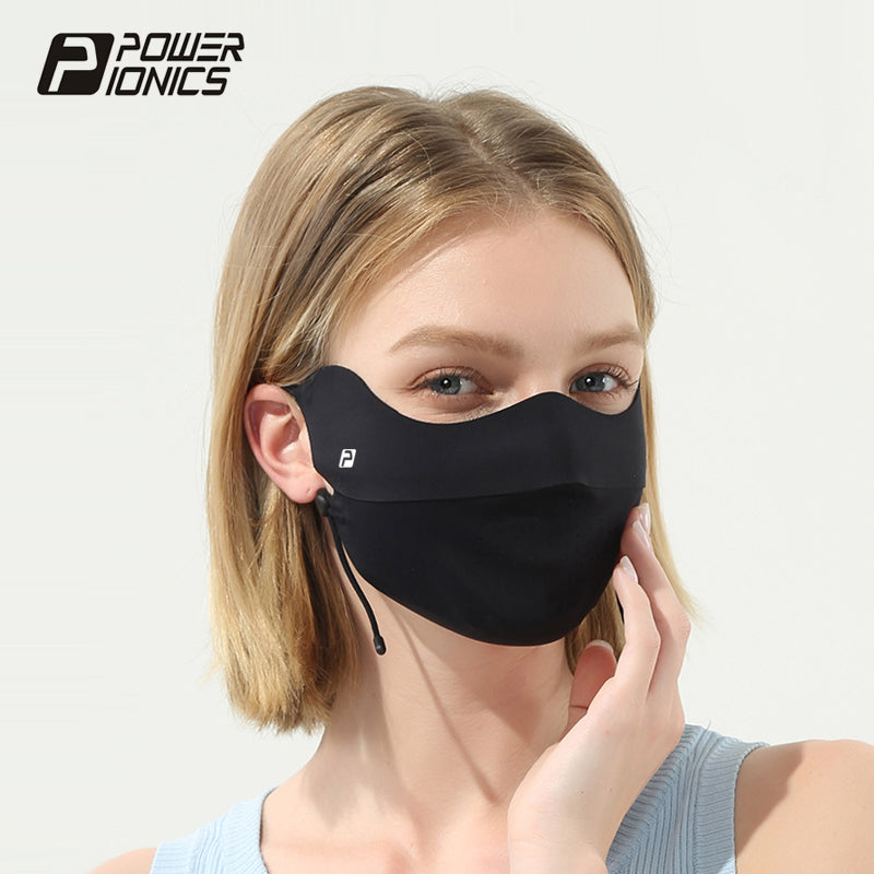 POWER IONICS Cooling Women's UV Sun Protection Face Mask UPF50+ Outdoor Running Cycling Sports Mask