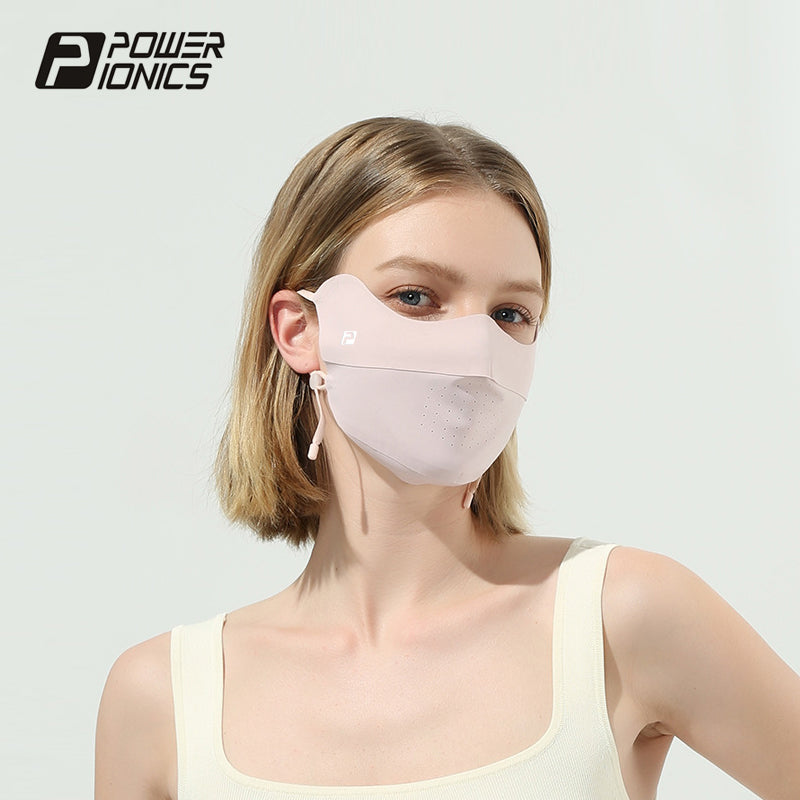 POWER IONICS Cooling Women's UV Sun Protection Face Mask UPF50+ Outdoor Running Cycling Sports Mask