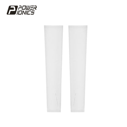 POWER IONICS 1Pair Cooling Men Women UV Sun Protection Arm Sleeves Outdoor Running Cycling Sports